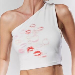 Lipstick Open-Back Cropped Top